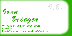iren brieger business card